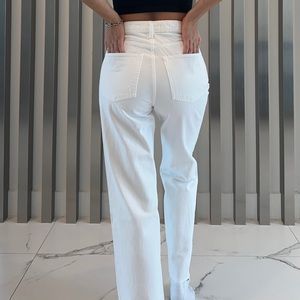 White denim zara jeans